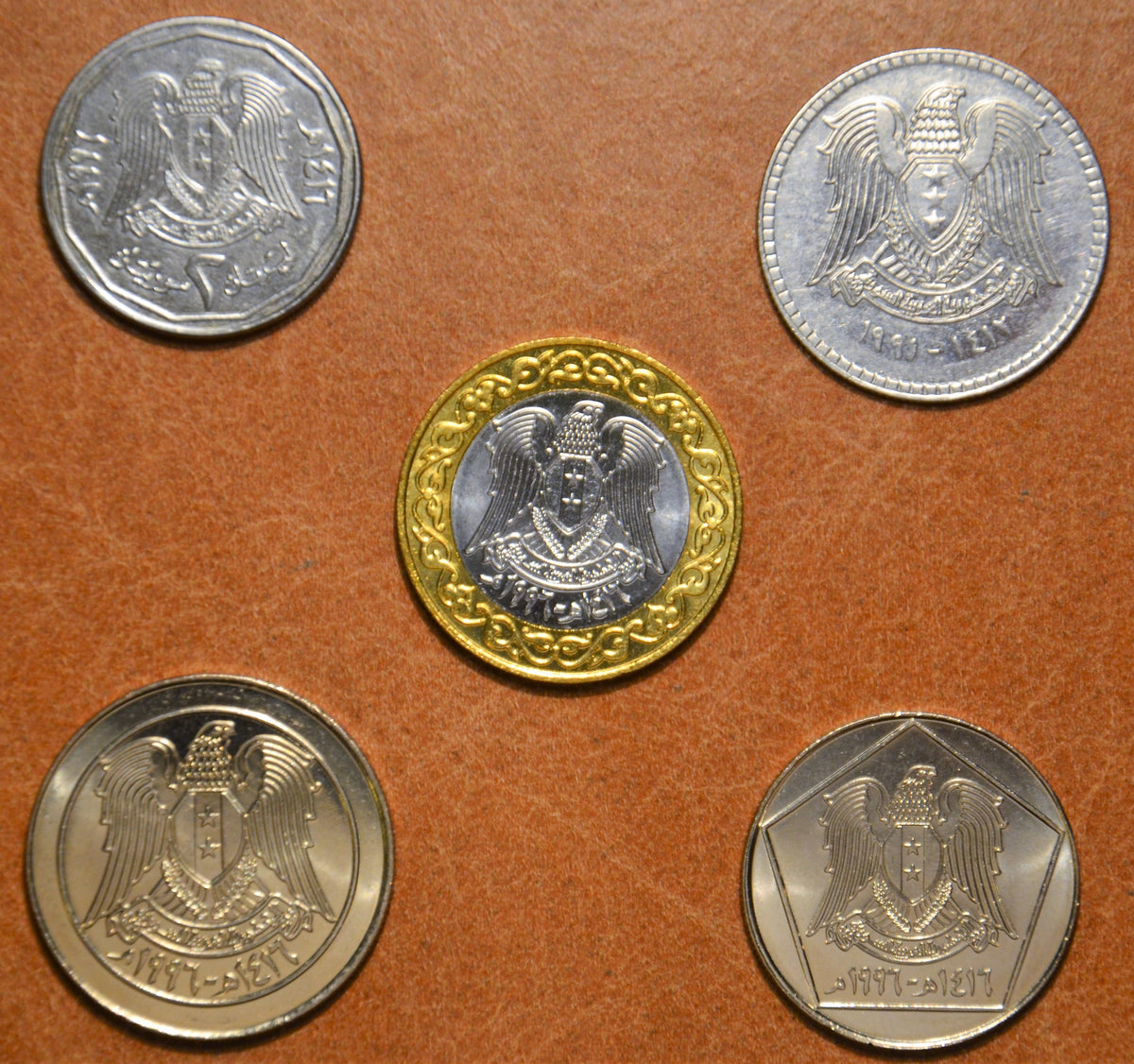 Szíria 5 érme 1994-1996 (UNC)