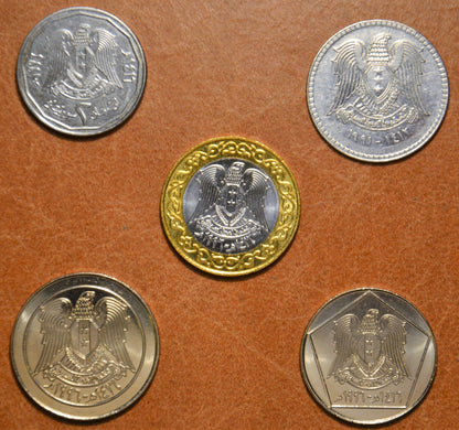 Szíria 5 érme 1994-1996 (UNC)