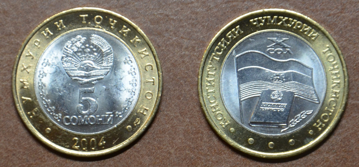 Tádzsikisztán 5 Somoni 2004 (UNC)