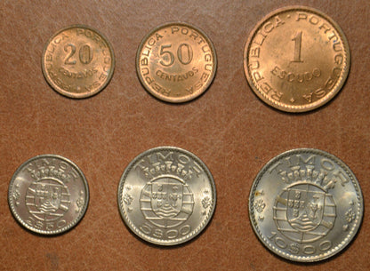 Timor 6 érme 1970 (VF / pöttyök)