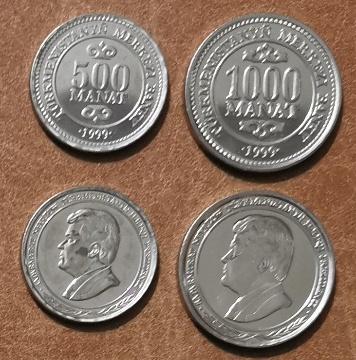 Türkménisztán 2 érme 1999 (UNC)