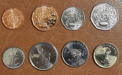 Uganda 8 érme 1987-2009 (UNC)