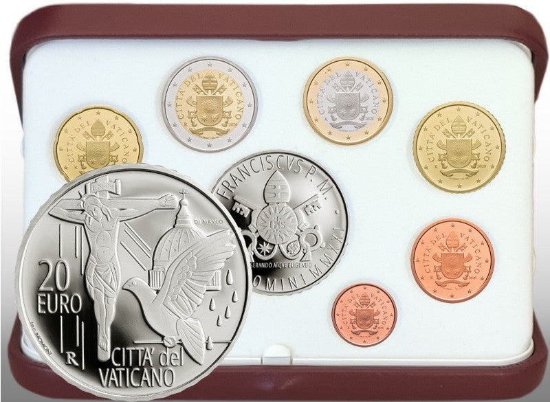 Vatikán 2021 forgalmi sor + 20 Euro Ag (Proof)