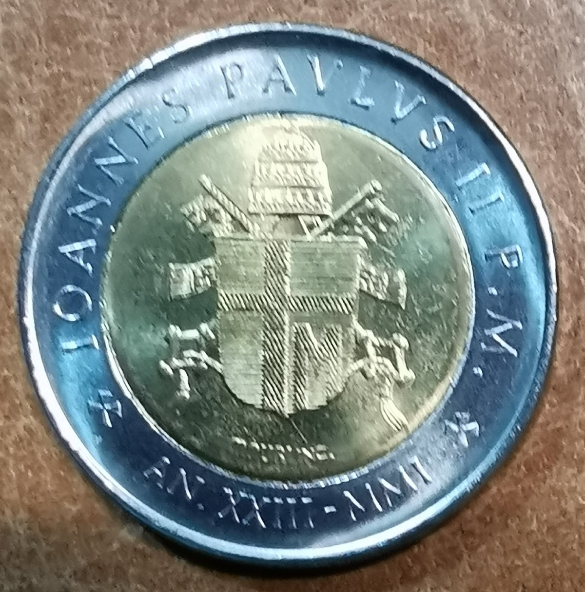 Vatikán 500 Lira 2001 II. János Pál (UNC)