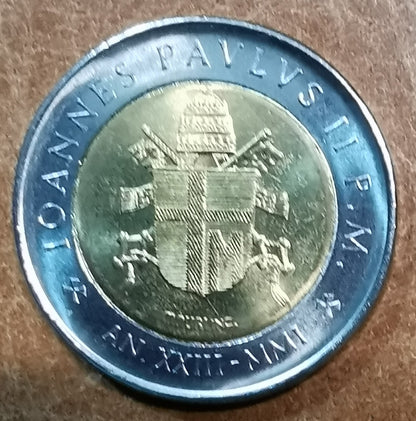 Vatikán 500 Lira 2001 II. János Pál (UNC)