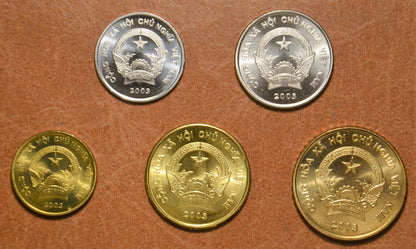 Vietnam 5 érme 2003 (UNC)