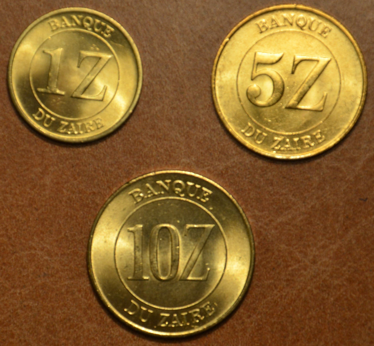 Zaire 3 érme 1987-1988 (UNC)