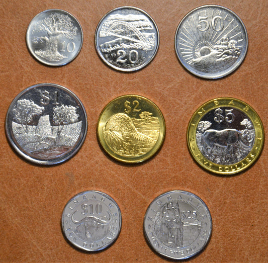 Zimbabwe 8 érme 2001-2003 (UNC)